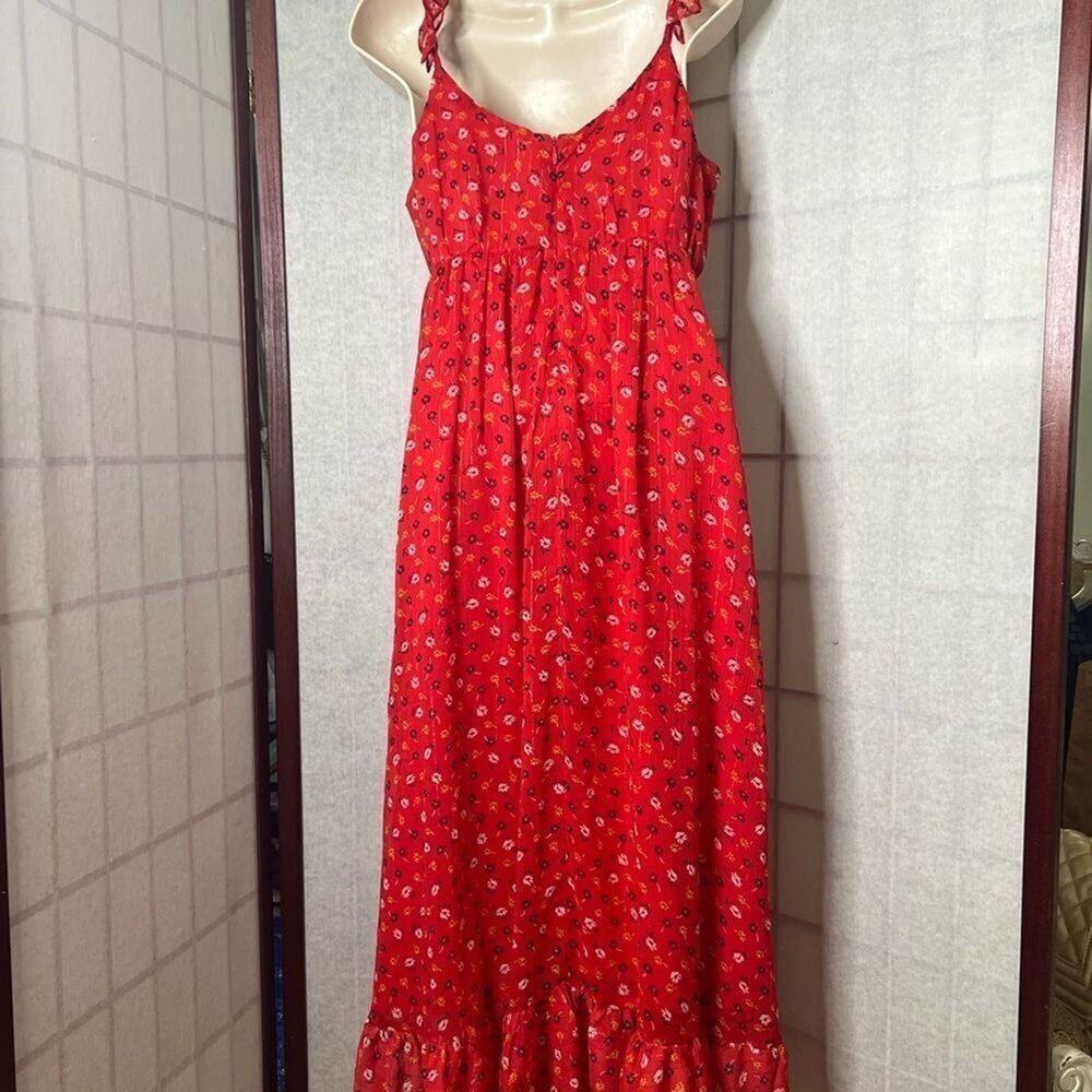 MADEWELL RUFFLE STRAPS TIERED‎ DRESS SIZE 0 - Picture 6 of 11